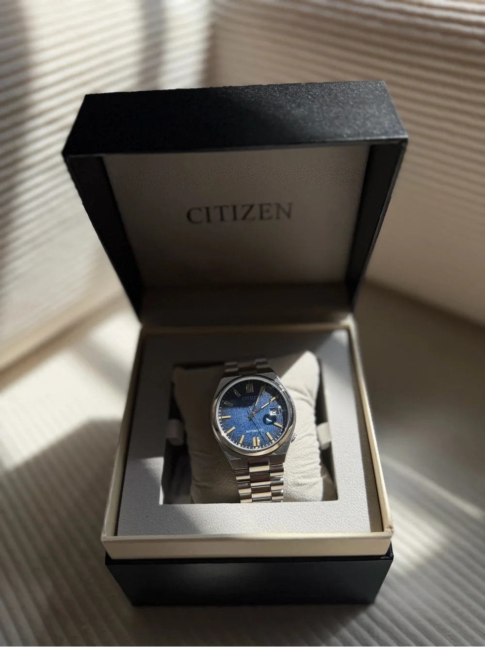 Citizen Silver Bracelet Watch with Blue Dial